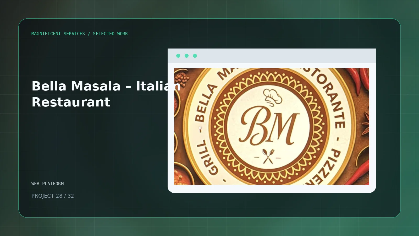 Bella Masala – Italian Restaurant project cover